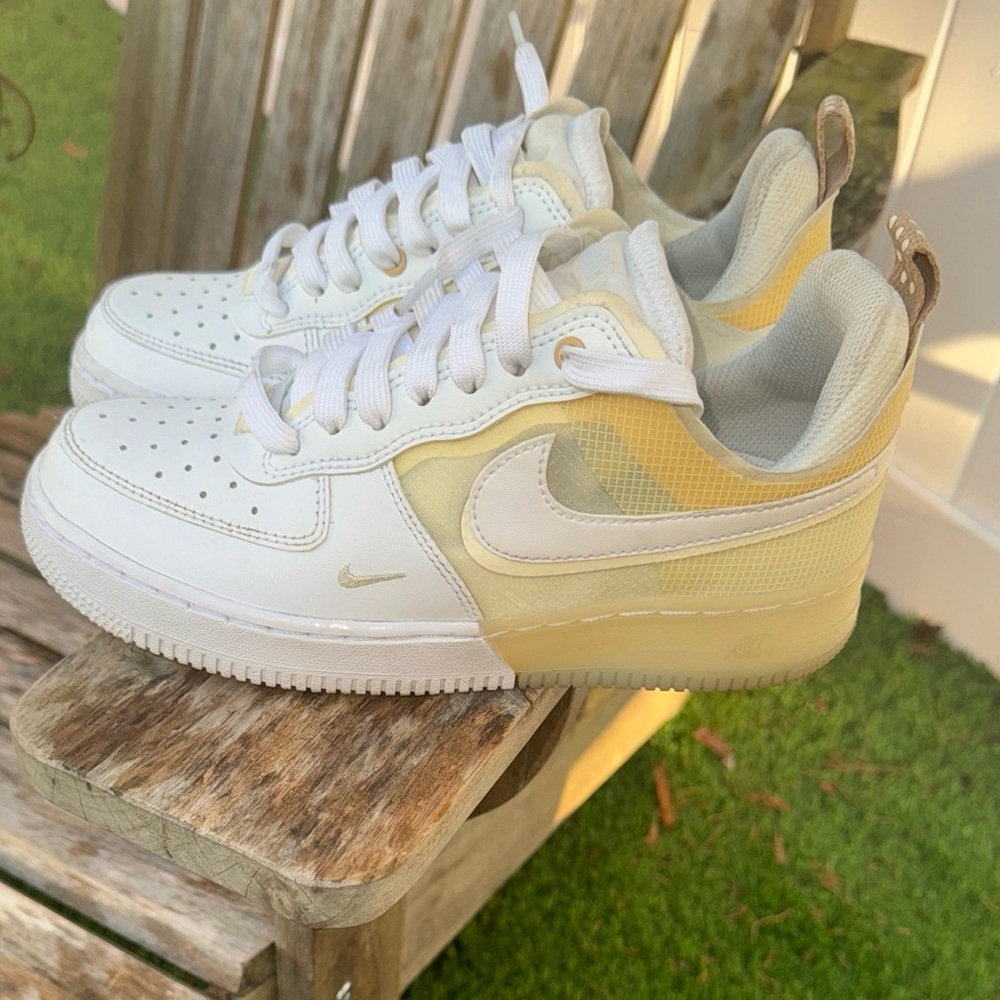 Nike Air Force 1 React White Coconut Mens‎ Size 4  DH7615-100 RARE!